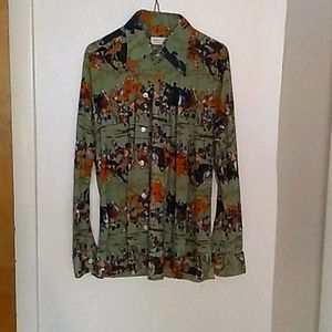 Vintage 70s Sero Mens Silk Buttondown